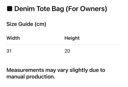Denim Tote Bag (For Owners)