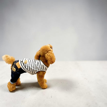 Denim Pants with Poodle Patch